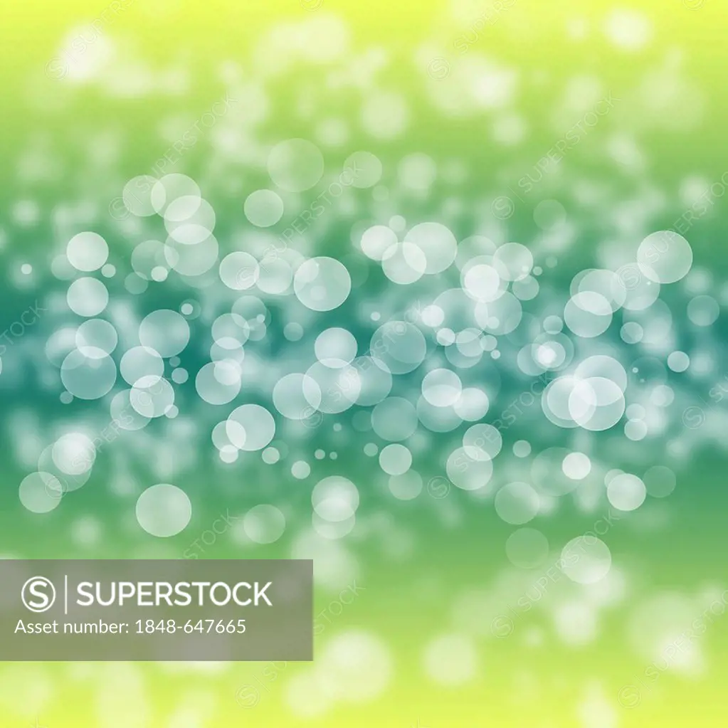 Abstract yellow and green background with glittering lights