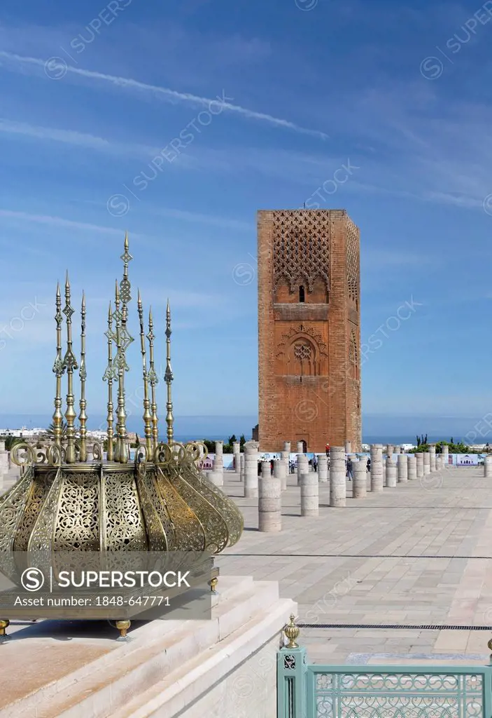 Hassan Tower in Rabat, Rabat-Salé-Zemmour-Zaer, Morocco, Maghreb, Africa