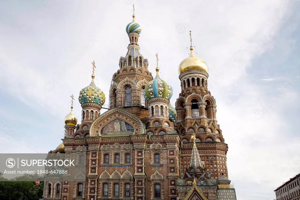 Church of the Savior on Spilled Blood or Cathedral of the Resurrection of Christ, UNESCO World Heritage Site, St. Petersburg, Russia, Eurasia