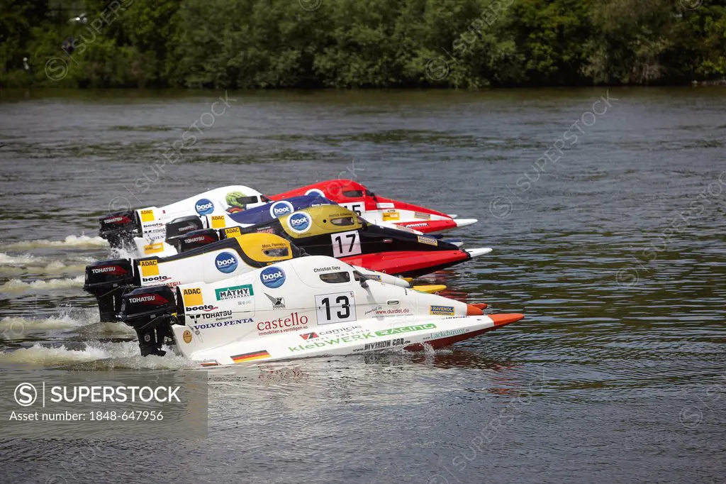 ADAC, German automobile club, motor boat race on the Moselle River, Brodenbach 2012, Rhineland-Palatinate, Germany, Europe
