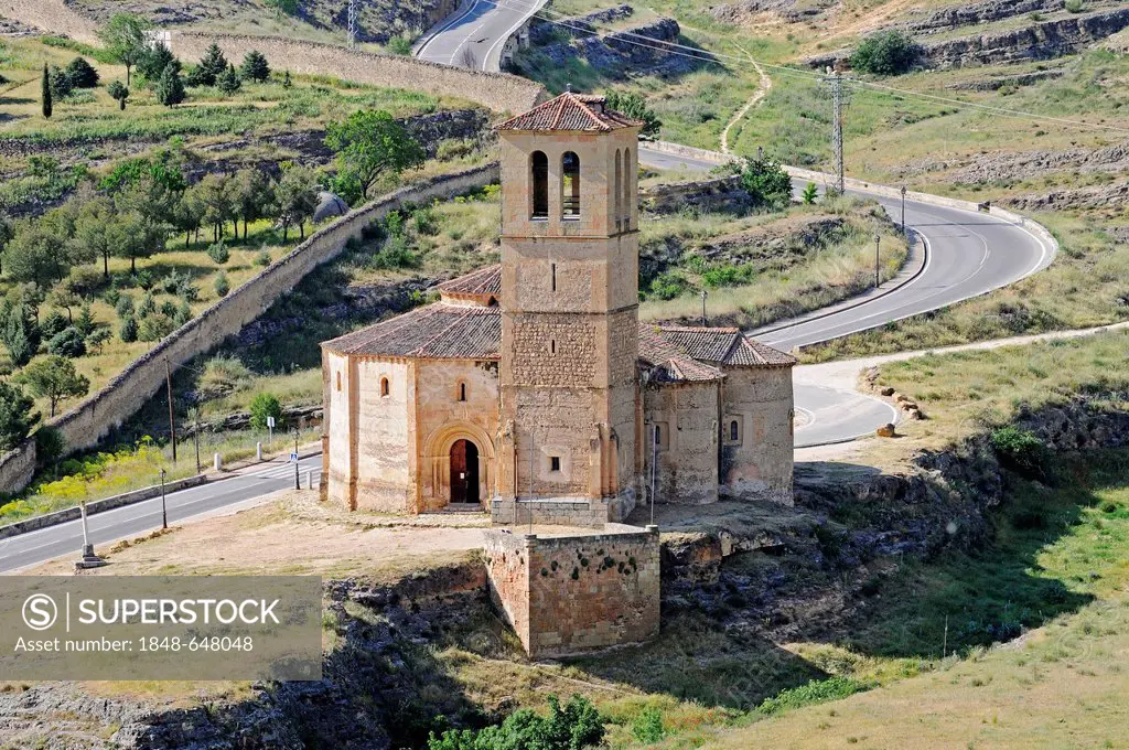 Basilica of Vera Cruz, Romanesque church, Segovia, Castile and León, Spain, Europe, PublicGround