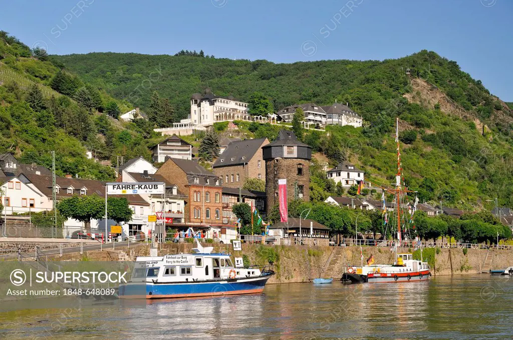 Kaub, Upper Middle Rhine Valley, a UNESCO World Heritage Sitey, Rhineland-Palatinate, Germany, Europe