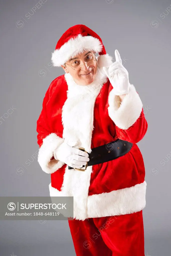Santa Claus wagging his index finger