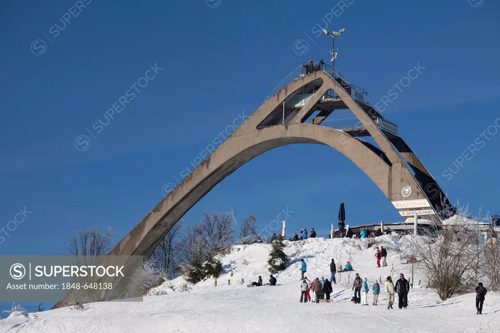 St. George ski jump, ski resort on Herrloh Mountain, Winterberg, Sauerland, North Rhine-Westphalia, Germany, Europe