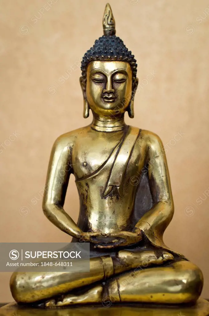 Meditating Buddha, ancient Buddha statue, 19th century, Laos