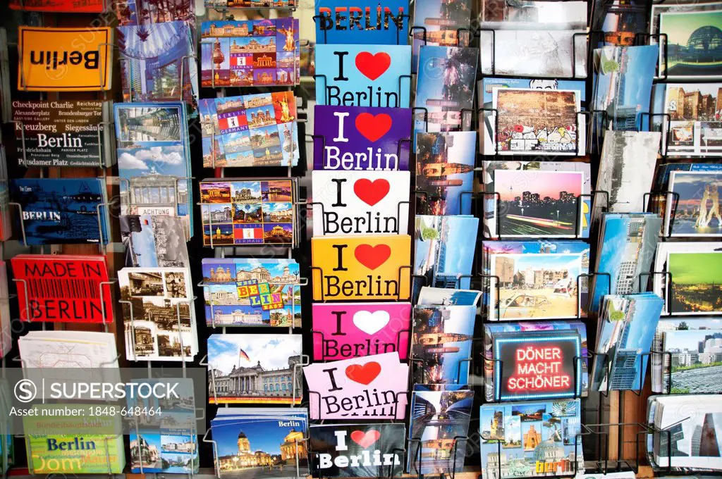 Postcards with Berlin motifs, Berlin, Germany, Europe