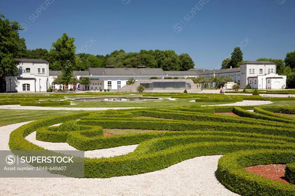 Community centre in the park of Schloss Neuhaus palace, Paderborn, North Rhine-Westphalia, Germany, Europe