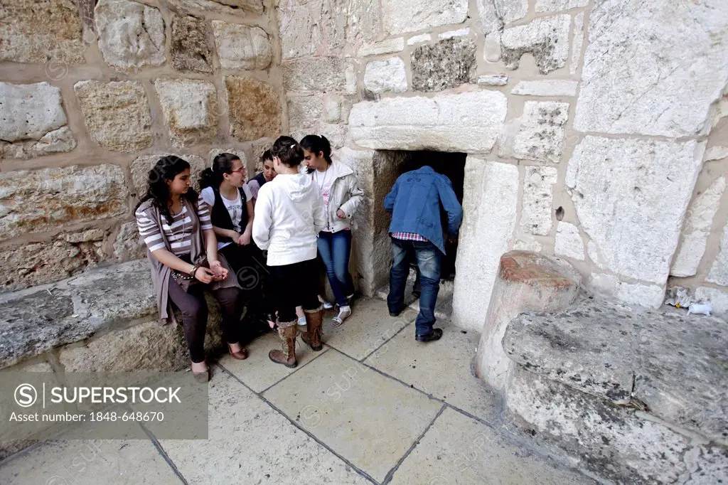 Entrance of the Church of the Nativity, Bethlehem, West Bank, Israel, Middle East