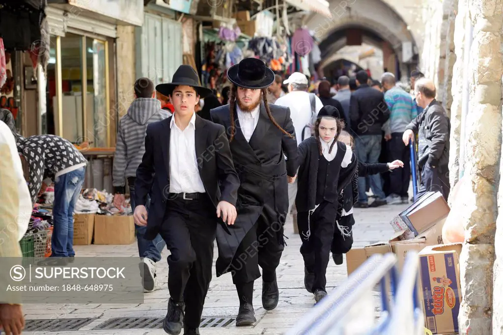 Jews in the Old City of Jerusalem, Yerushalayim, Israel, Middle East