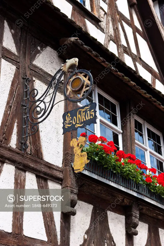 Half-timbered house, Gerber Quarter, Petite France, Strasbourg, Alsace, France, Europe