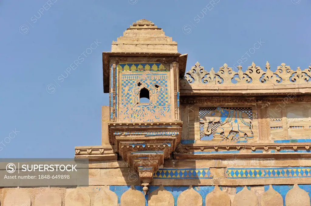 Detail, Gwalior Fort, Gwalior, Madhya Pradesh, India, South Asia, Asia