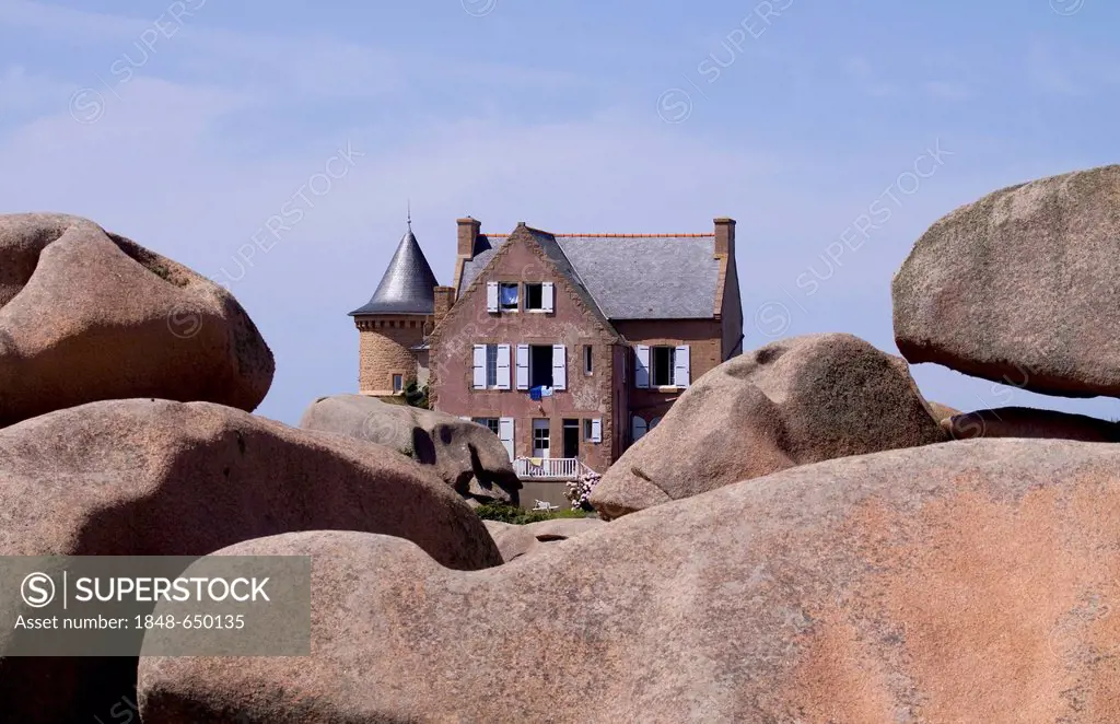 Rear view of the Maison Gustave Eiffel, Cotes d'Armor, Brittany, France, Europe