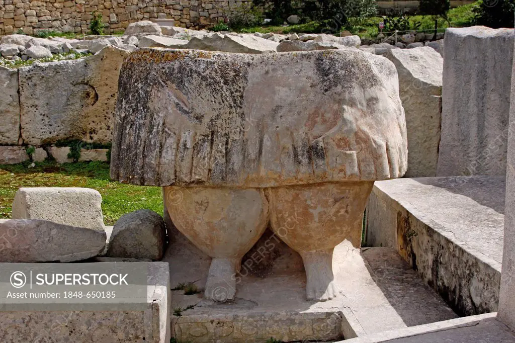 Magna Mater, statue, neolithic, megalithic Tarxien Temples, UNESCO World Heritage Site, Paola, Malta, Europe