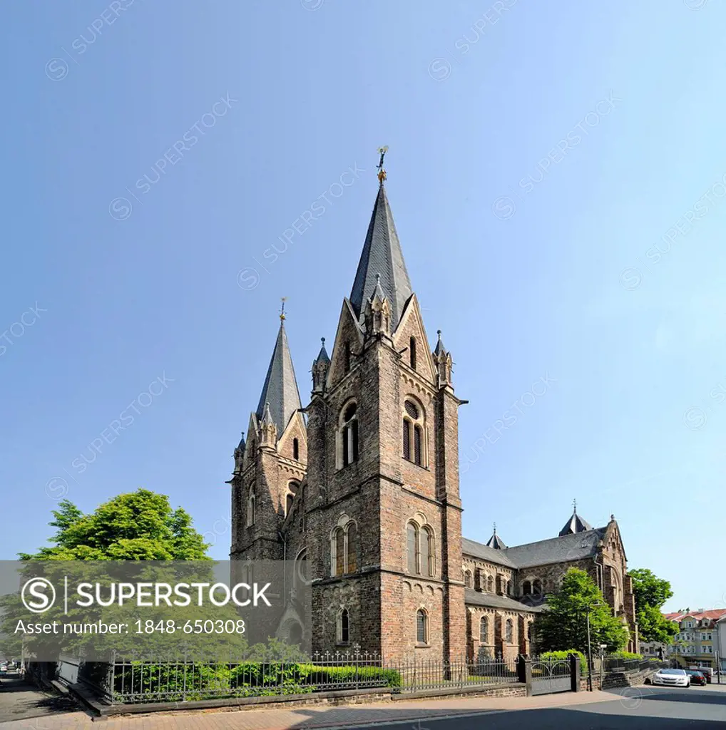 Hildegard of Bingen memorial church, St. Rupertuskirche Church, Bingen, Bingerbrueck, Upper Middle Rhine Valley, a Unesco World Heritage Site, Rhinela...