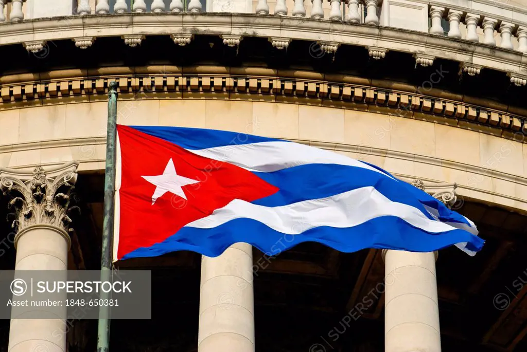 Cuban flag, Havana, Cuba, Caribbean