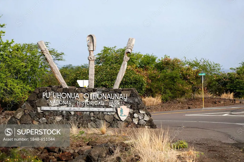 Puuhonua o Honaunau National Historical Park, Kailua-Kona Coast, Big Island of Hawaii, United States