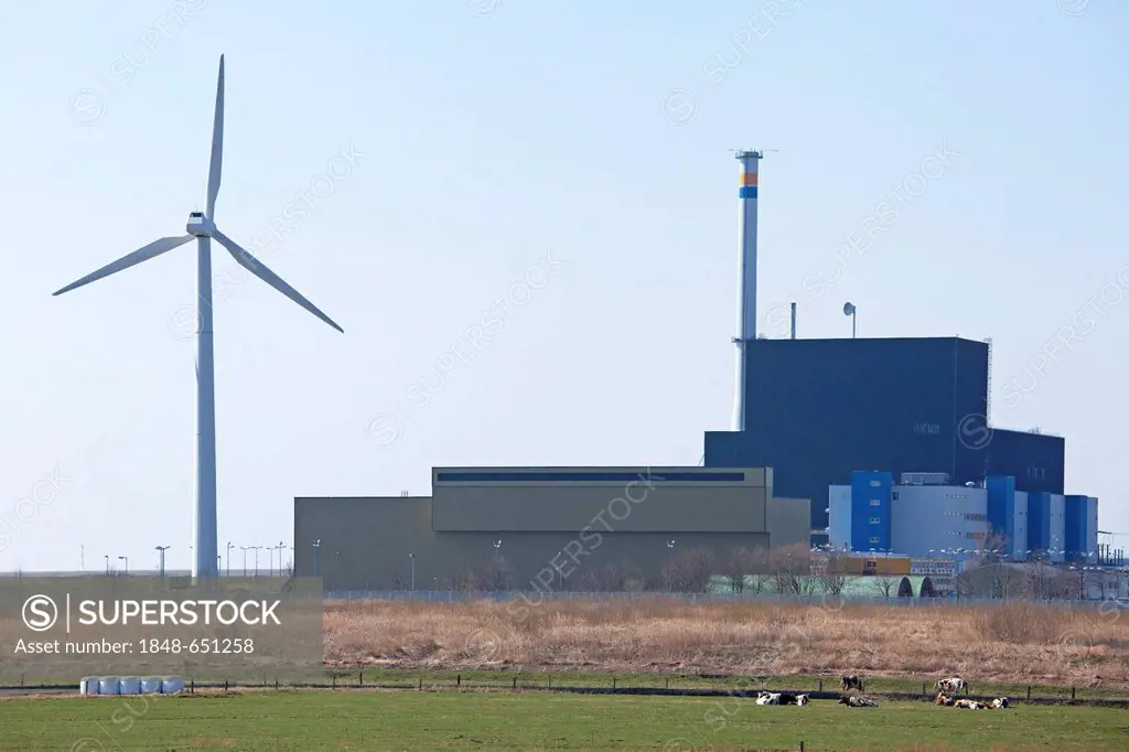 Brunsbuettel Nuclear Power Plant, Schleswig-Holstein, Germany, Europe