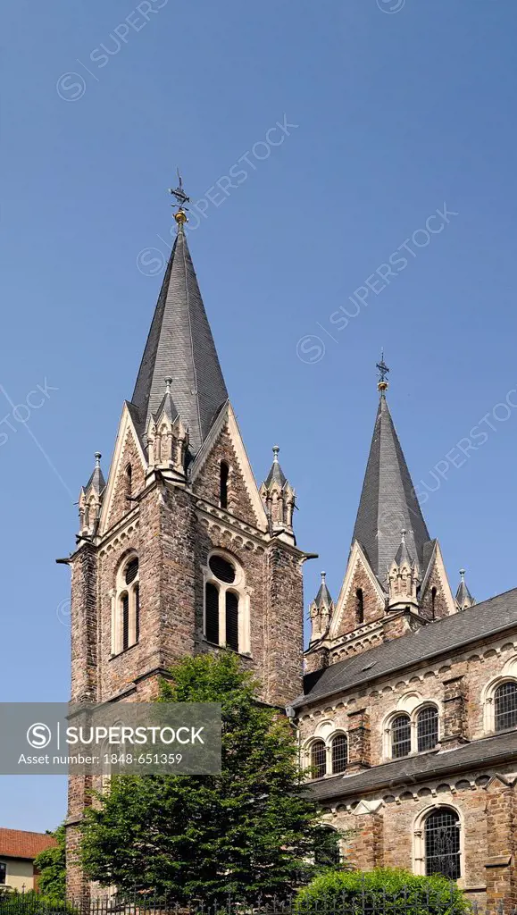 Hildegard of Bingen memorial church, St. Rupertuskirche Church, Bingen, Bingerbrueck, Upper Middle Rhine Valley, a Unesco World Heritage Site, Rhinela...