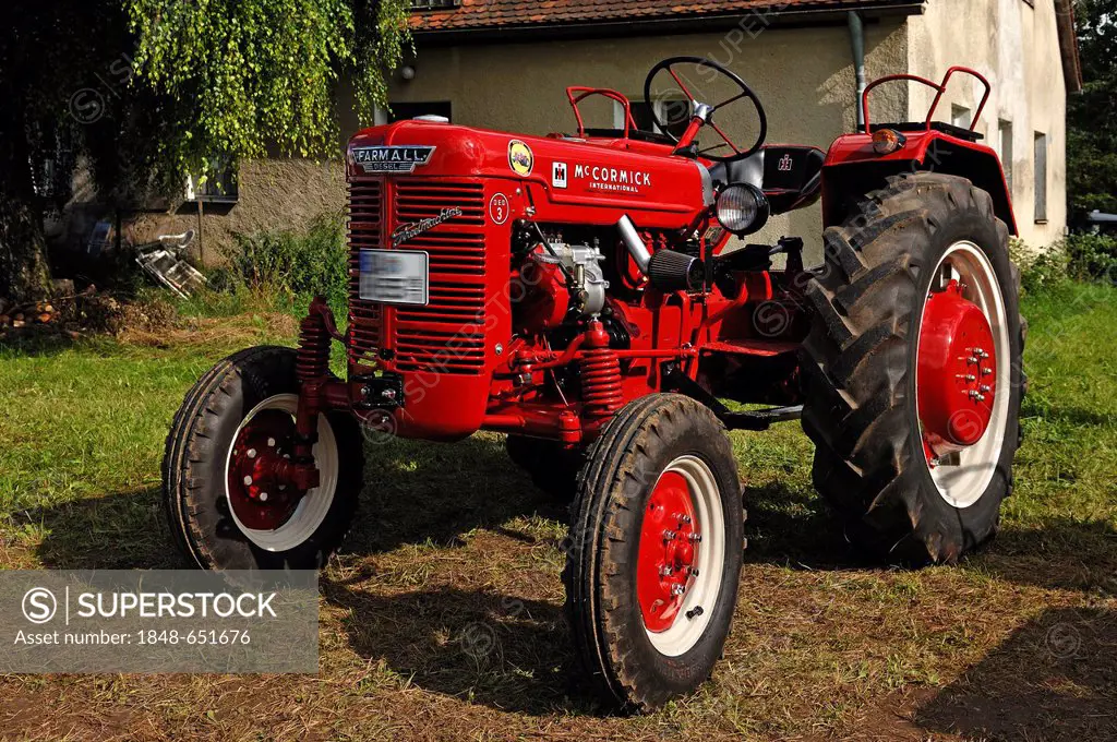 Antique tractor meeting, McCormick International tractor, built in 1953, Morschreuth, Upper Franconia, Bavaria, Germany, Europe
