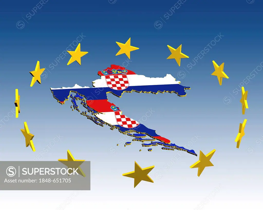 Illustration, EU accession candidate country Croatia