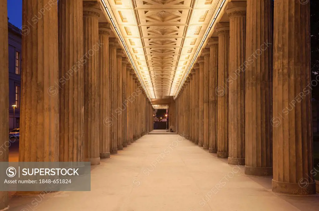 Colonnade, Alte Nationalgalerie, Old National Gallery, Berlin, Germany, Europe