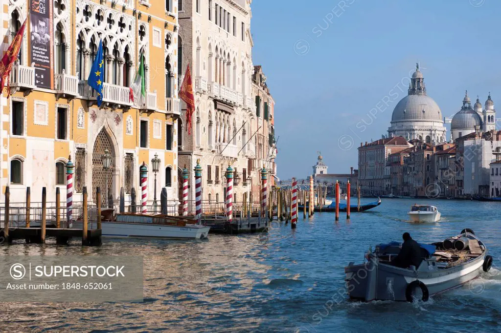 Canal Grande with the Church of Santa Maria della Salute, Venice, Veneto, Italy, Southern Europe