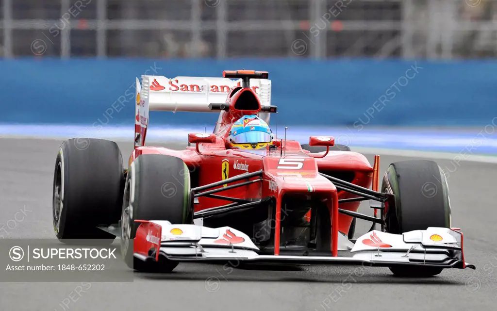 Fernando Alonso, ESP, driving in his Ferrari F2012 during the free practice session for the European Grand Prix on 22 June 2012 in Valencia, Spain, Eu...