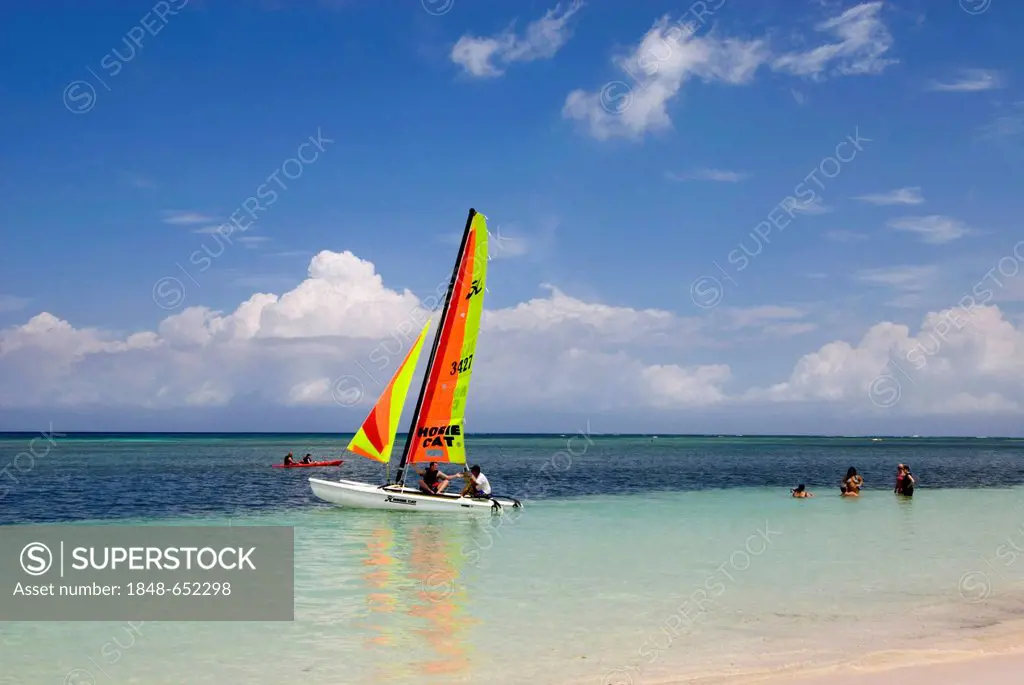 Catamaran, beach of Guardalavaca, Holguin Province, Cuba, Caribbean