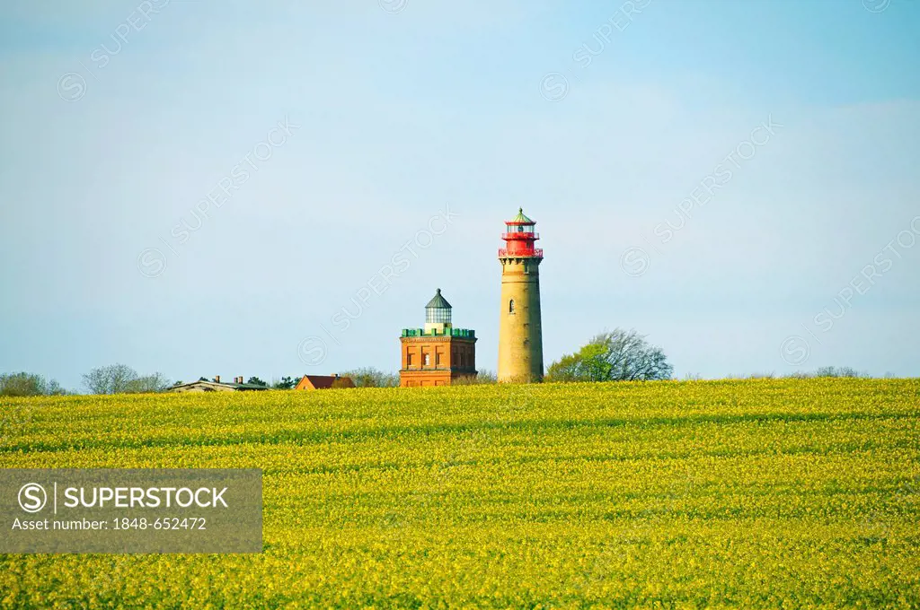 Lighthouses at Cape Arkona, Island of Ruegen, Meckelnburg-Western Pomerania, Germany, Europe