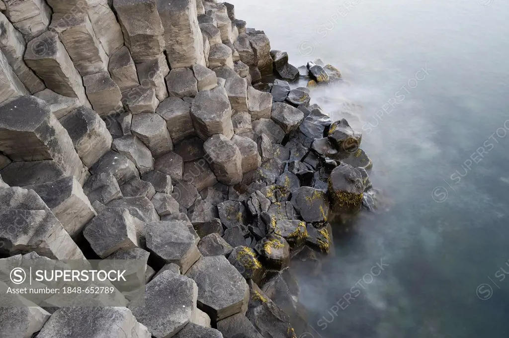 Basalt columns, Hofsos, Iceland, Europe