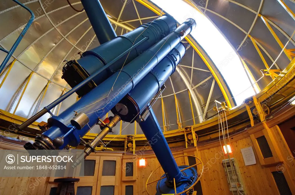 Telescope, observatory on Mt. Koenigstuhl, Heidelberg, Baden-Wuerttemberg, Germany, Europe