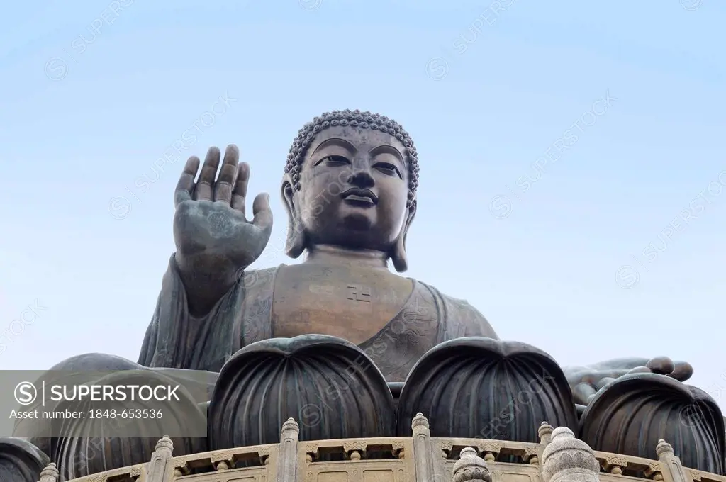 Big Buddha statue, Po Lin Monastery, Lantau Island, Hong Kong, China, Asia