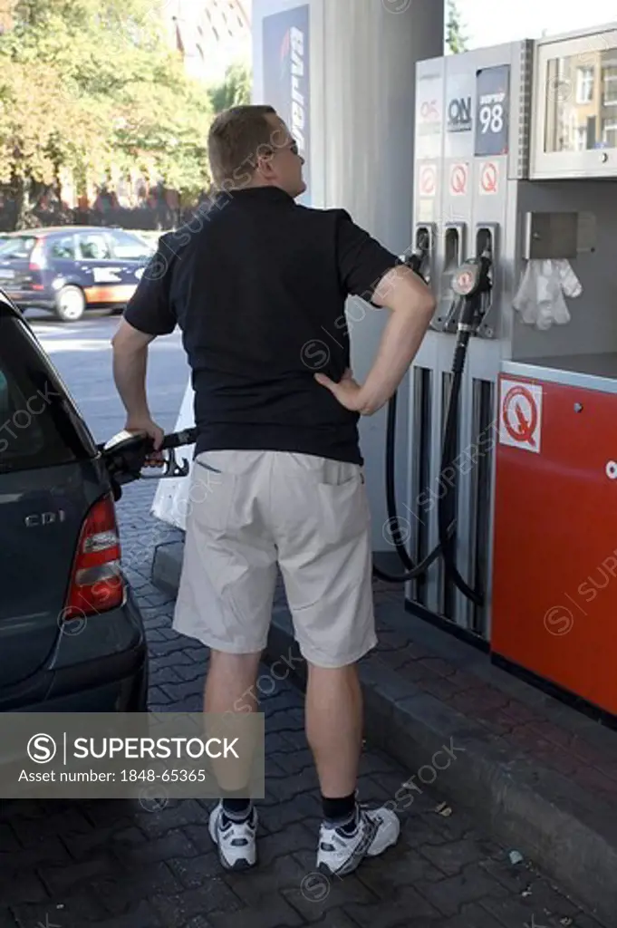 Filling up the car with gas
