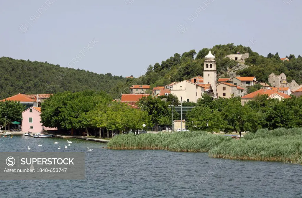 Krka River, Skradin, Dalmatia, Croatia, Europe