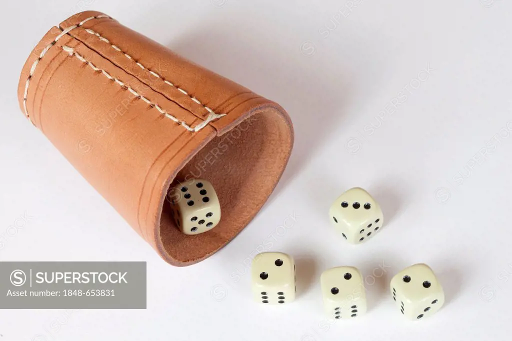 Dice cup with dice