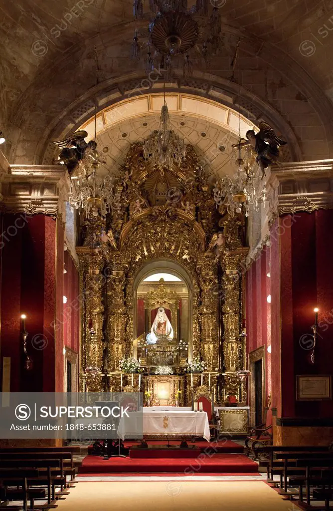 Interior view, Church Iglesia Mayor Prioral, El Puerto de Santa Maria, Costa de la Luz, Andalusia, Spain, Europe