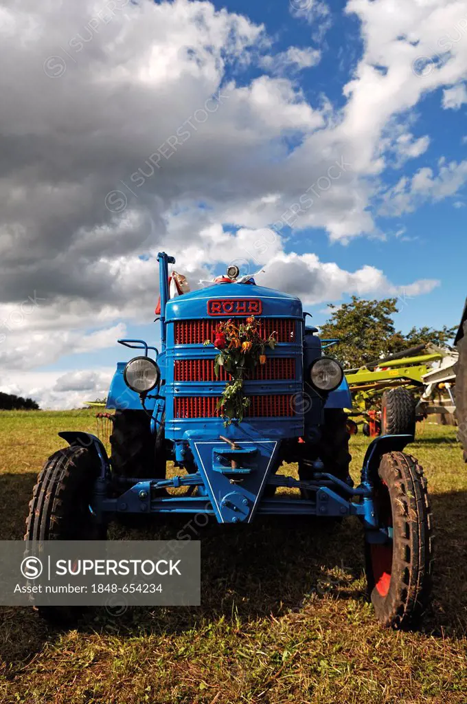Antique tractor meeting, Roehr tractor, built in 1952, Morschreuth, Upper Franconia, Bavaria, Germany, Europe