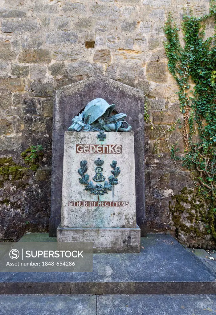 Memorial to the 6th Thuringian Infantry Regiment No. 95 in the Veste Coburg castle, Coburg, Upper Franconia, Franconia, Bavaria, Germany, Europe
