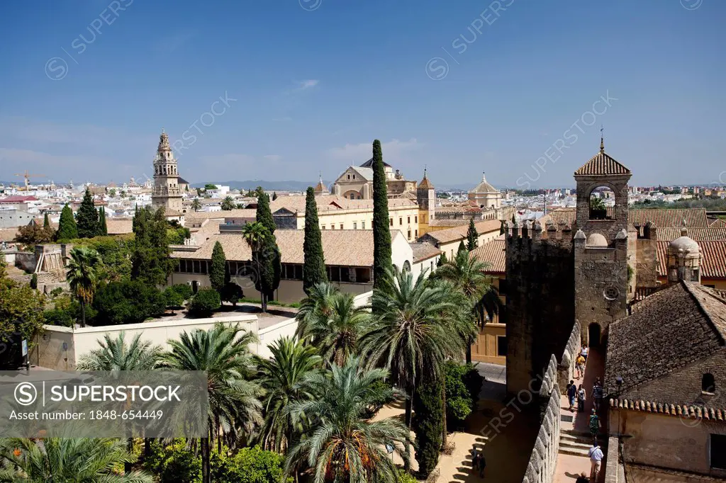 View of the Mezquita and the Palacio de Congresos y Exposiciones, Córdoba, Andalusia, Spain, Europe