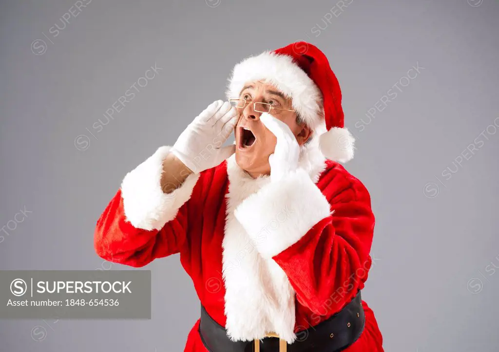Santa Claus shouting