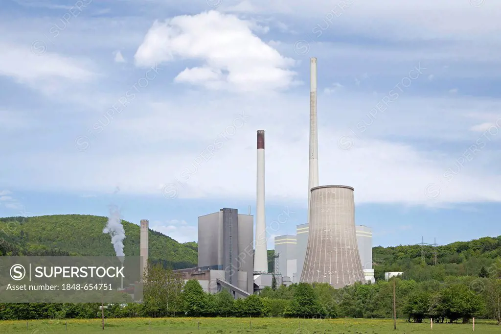 Werdohl-Elverlingsen Power Station, Sauerland region, North Rhine-Westphalia, Germany, Europe