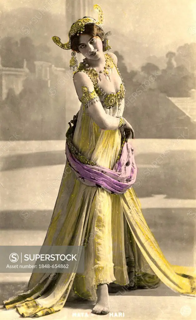 Mata Hari, colored photograph, 1899