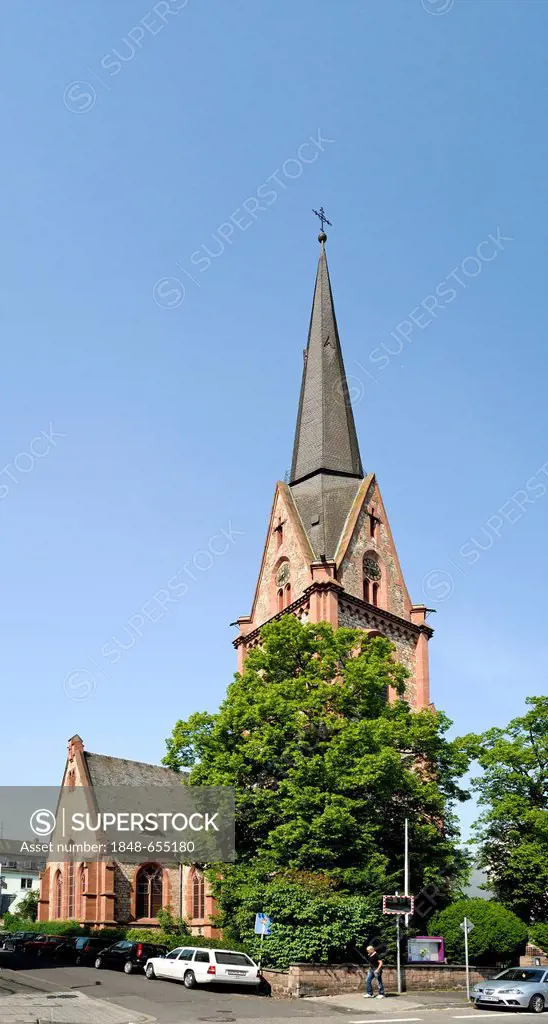 Basilica of St. Martin, Bingen, Upper Middle Rhine Valley, a Unesco World Heritage Site, Rhineland-Palatinate, Germany, Europe