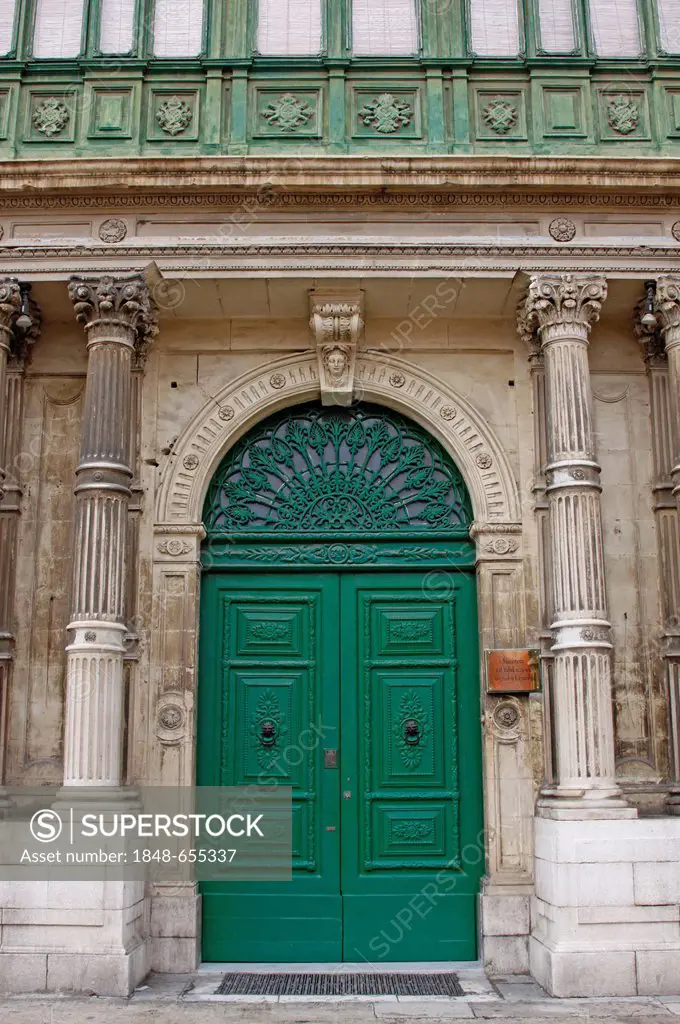 Entrance door, Valletta, Malta, Europe