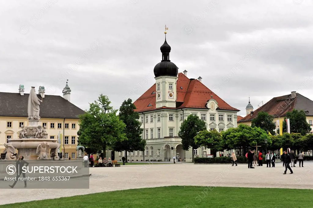 Kapellplatz square, Altoetting, Chiemgau, Bavaria, Germany, Europe