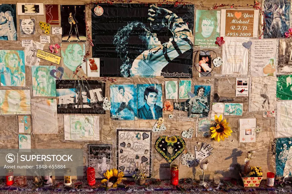 Memorial Wall for Michael Jackson, Cologne, North Rhine-Westphalia, Germany, Europe