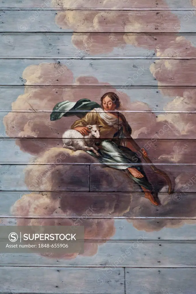 Ceiling painting by Barthold Conrath, 1704, 1961 extensively restored, one of the most important Baroque paintings in Schleswig-Holstein, St. Lawrence...