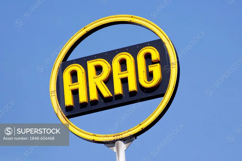 Logo of the ARAG Versicherungen insurance AG in Duesseldorf, North Rhine-Westphalia, Germany, Europe