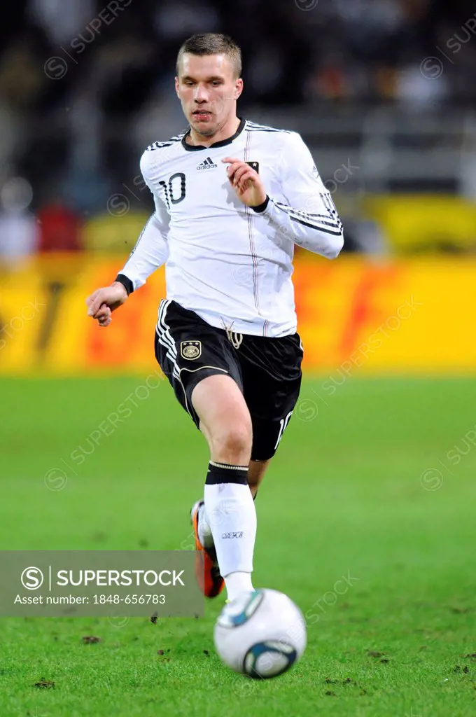 Lukas Podolski, international football match, Germany - Italy 1:1, Signal Iduna Park, Dortmund, North Rhine-Westphalia, Germany, Europe