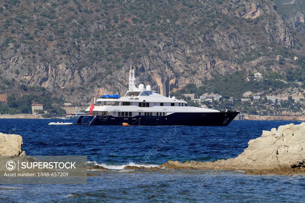 Odessa, a cruiser built by Proteksan Turquoise Yachts, length: 50 meters, built in 2007, French Riviera, France, Europe